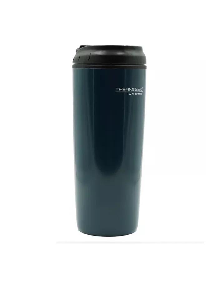THERMOS Vacuum Insulated Stainless Steel Tumbler Black and Navy 16oz DF1050NY6