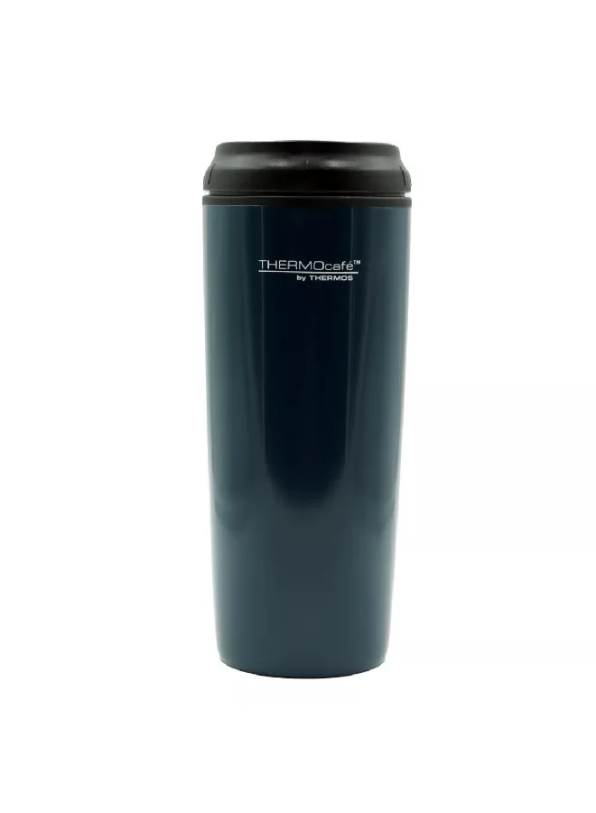 THERMOS Vacuum Insulated Stainless Steel Tumbler Black and Navy 16oz DF1050NY6