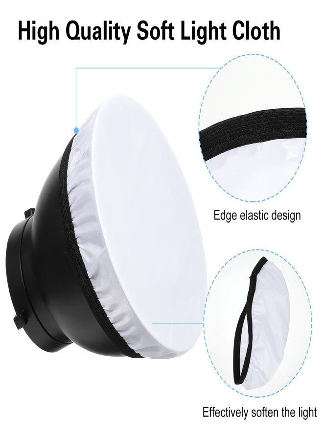 Tucnoeu 4Pcs 7"/18cm White Lamp Shade Diffuser,Light Diffuser,Great for Studio Strobe Reflectors, Video Shooting - Image 3