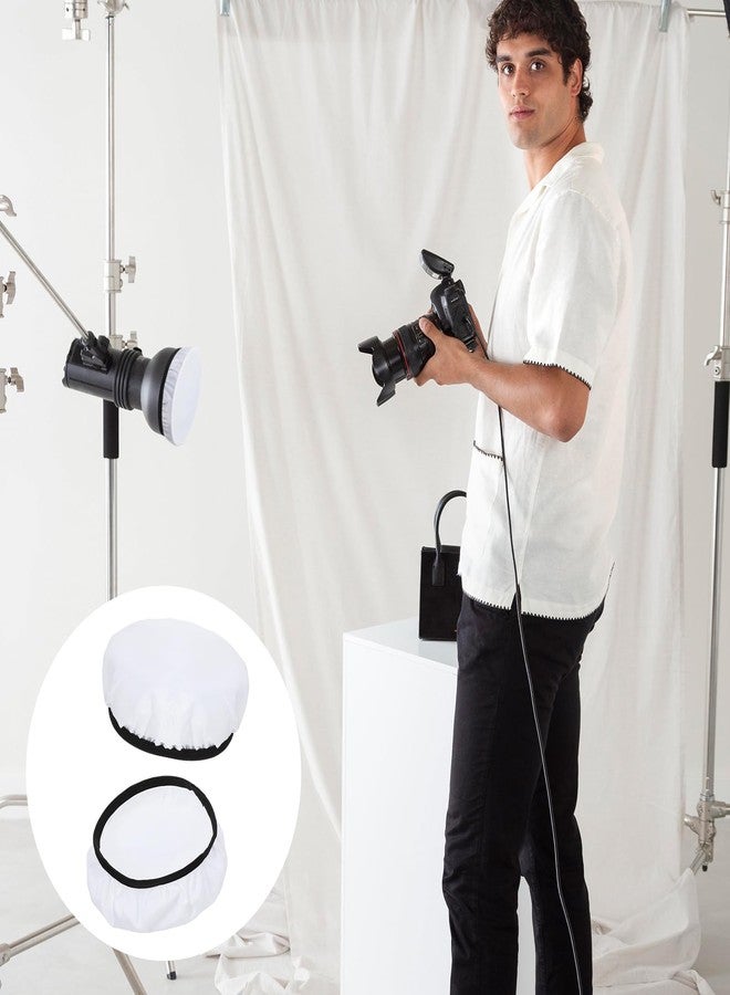 Tucnoeu 4Pcs 7"/18cm White Lamp Shade Diffuser,Light Diffuser,Great for Studio Strobe Reflectors, Video Shooting - Image 5