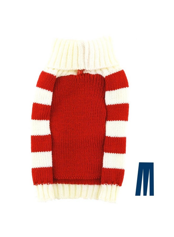 Mikayoo pet Sweater for Small Dog/cat,Ugly Sweater,Color Horizontal Stripes,Christmas Holiday Xmas, Elk Series, Reindeer Series,with Bells(Red,M) - Image 4