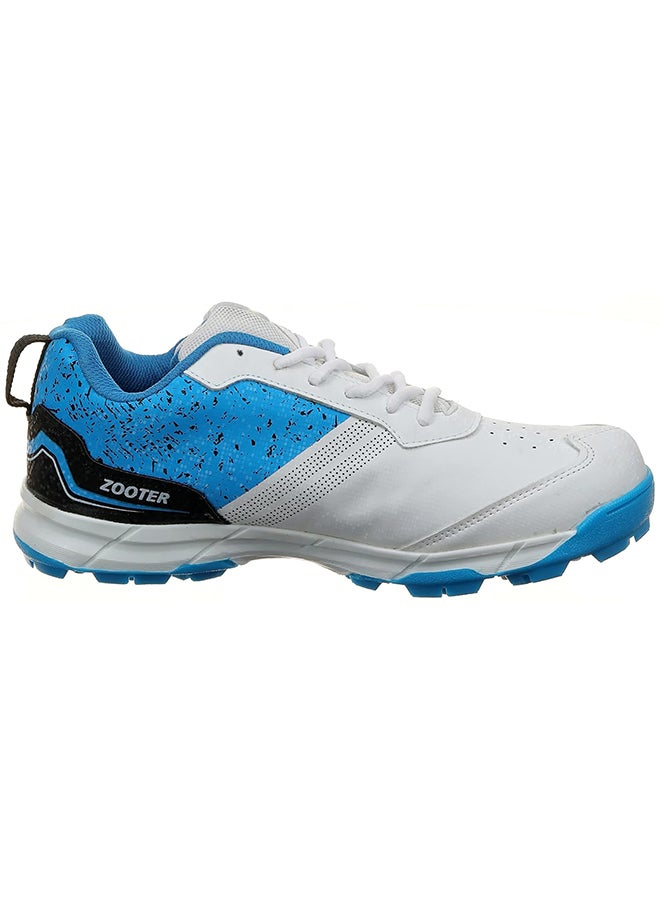 DSC Zooter Cricket Shoes | White/Blue | For Boys and Men | Polyvinyl Chloride - Image 4