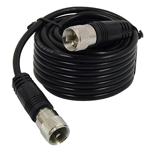 RoadPro RG-58A/U Coaxial Cable w/Molded PL-259 Connectors (18 feet) - Image 1