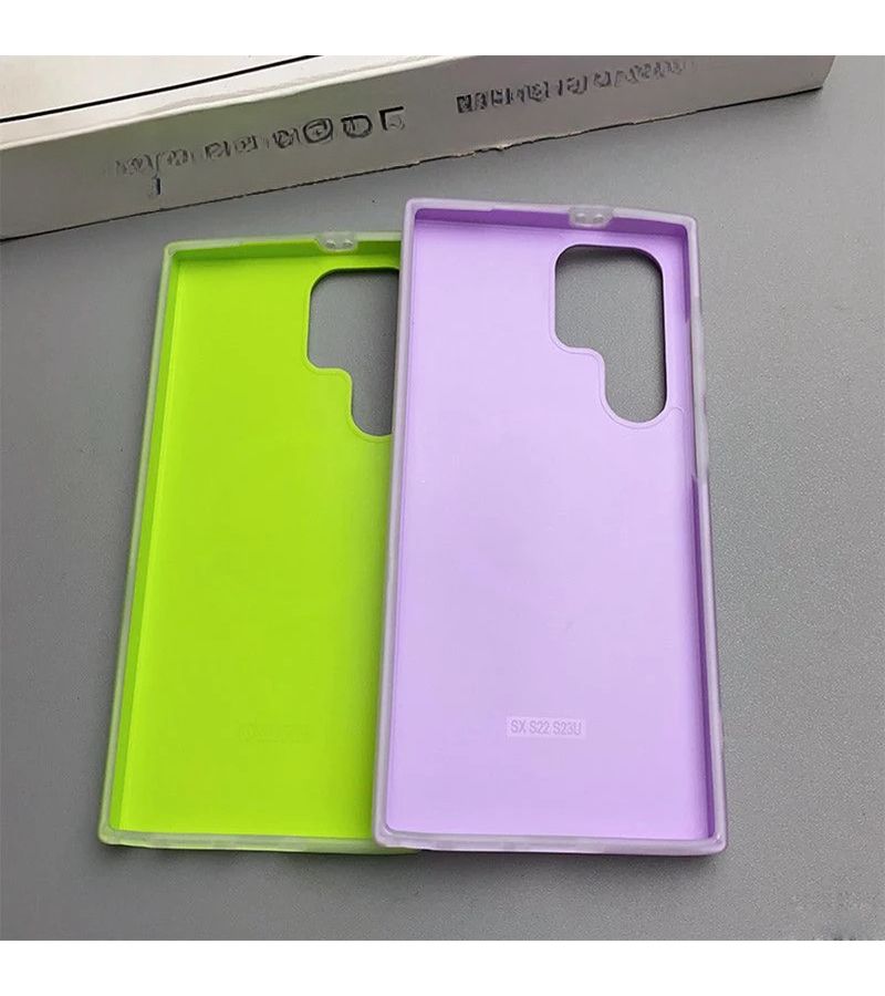 Black Samsung Galaxy S23 Plus 2 In 1 Jelly Case Supports Wireless Charging - Image 2
