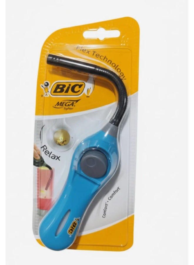 بيك ولاعة BIC ذات الأنف المنحني الأزرق - مشعل محمول قابل للتعديل للاستخدام في الشواء والشواية والشموع والمواقد - Image 1