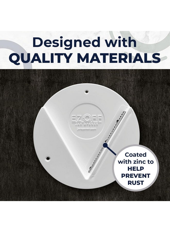 EZ Off Jar Opener for Seniors - Under Cabinet Jar Openers for Weak Hands, Easy Grip, Arthritis jar opener, One Handed Gadgets & Bottle Opener - Essential Kitchen Gadgets for Home Assistance - White - Image 3