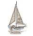 CoTa Global CoTa Global Coastal Horizon Wood Sailboat Model Nautical Decor 14.1 Inch, Wooden Rustic Coastal Decor Boat Ornament,  - Image 2