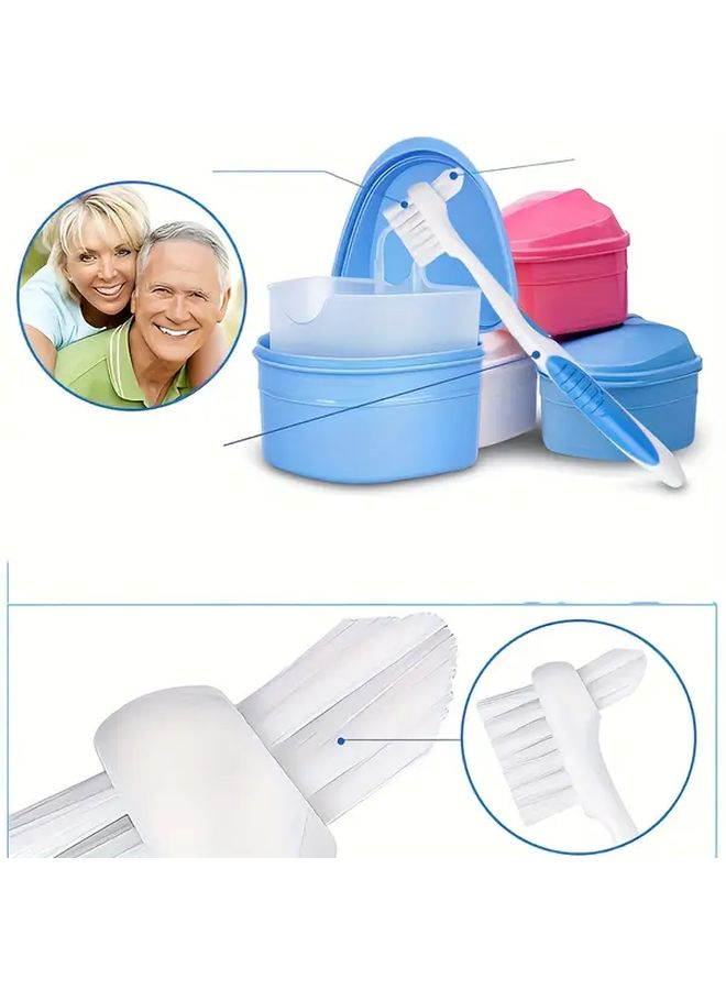Assorted Colors Double Sided Denture Brush for Cleaning Removable Teeth Aligners Retainers - Image 5