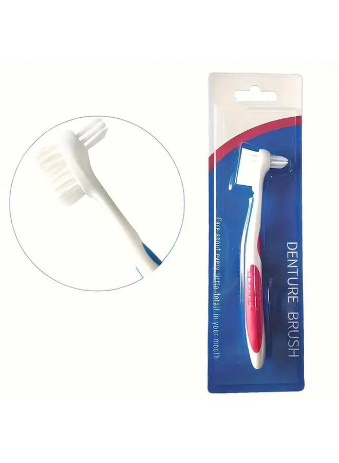 Assorted Colors Double Sided Denture Brush for Cleaning Removable Teeth Aligners Retainers - Image 4