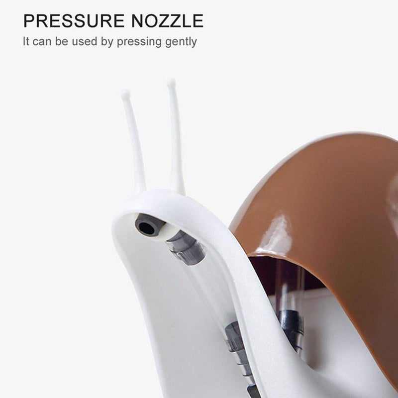 Rexmon Snail-Shape Liquid Soap Dispenser-120ml Portable Snail Shape Liquid Soap Dispenser Hand Wash Dispenser Pump Push-Type Shampoo Dispenser for Hotel Bathroom, Plastic - Image 3