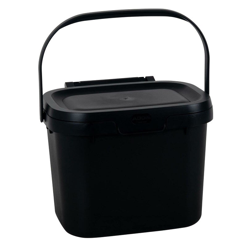 Addis 518253 Everyday Kitchen Food Waste Compost Caddy Bin 45 Litre Black