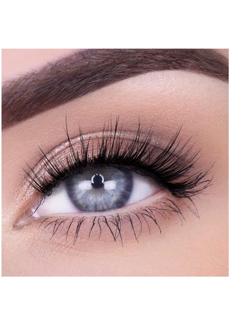 Excefore False Eyelashes, 20 Pairs Natural 3D Fluffy Lashes Pack Dramatic Thick Long Faux Mink Eyelashes Bulk Wispy Strip Fake Eyelashes - Image 4