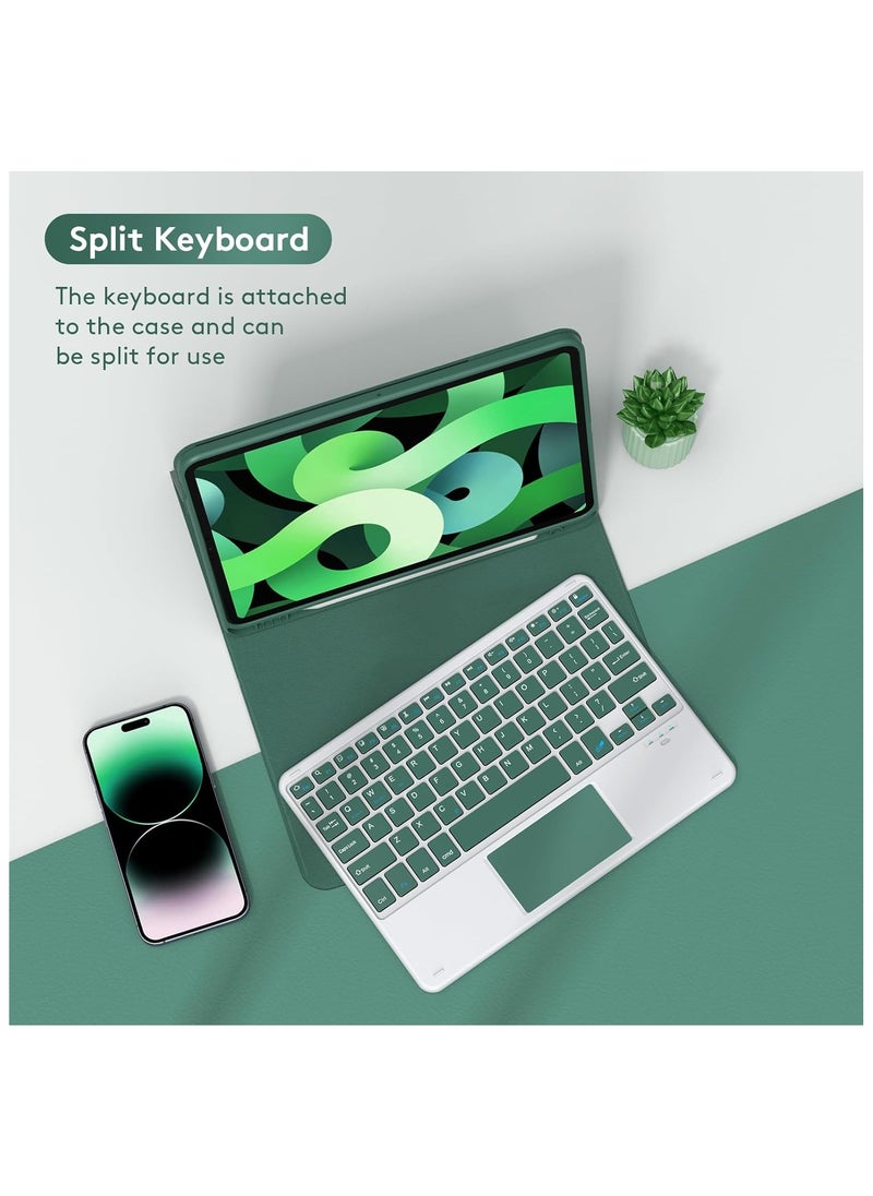 General Keyboard Compatible with Samsung Galaxy Tab A9 Plus 11 inch (2023) Leather Case Built-in Pencil Slot Detachable Wireless Touchpad Trackpad Keyboard with Mouse  - Image 2