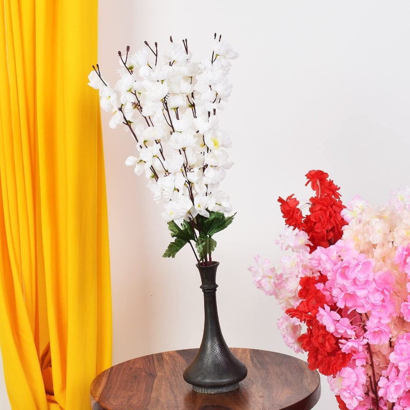 Ryme Ryme Beautiful White Orchid Artificial Flowers for Decoration 9 Sticks white 
