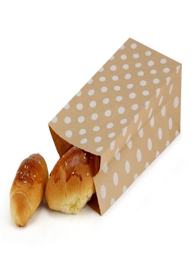 BagDream Paper Lunch Bags 4lb 100Pcs Kraft Brown Snack Bags Bulk, for Craft, Lunch, Bread, Sandwich, Candy, Treats, 5x2.95x9.45 Inches Recyclable Brown Small Paper Sacks White Dot - Image 4