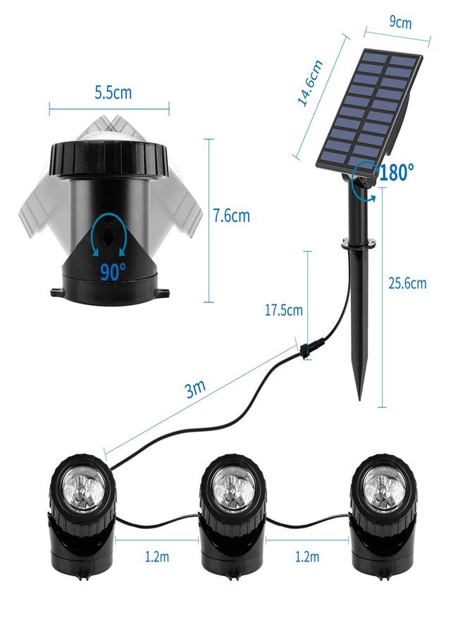 T-SUN Solar Pond Lights, 5 Headlamp RGB LED Spotlights Color Changing Outdoor Security Light Solar Fish Tank Light, Adjustable Lighting Angle for Garden Fountain, Pond, Pool Decoration Underwater LED - Image 3