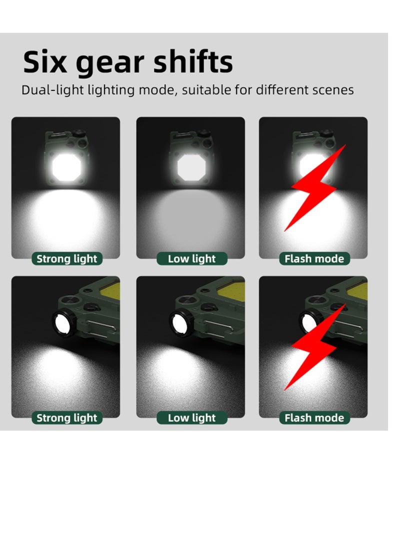 Excefore Rechargeable Cob Small Flashlights, Mini Flashlight 1000 lumens with 6 Lighting Modes Lights, Suitable for Nightshift Camping Hiking Emergency  - Image 3