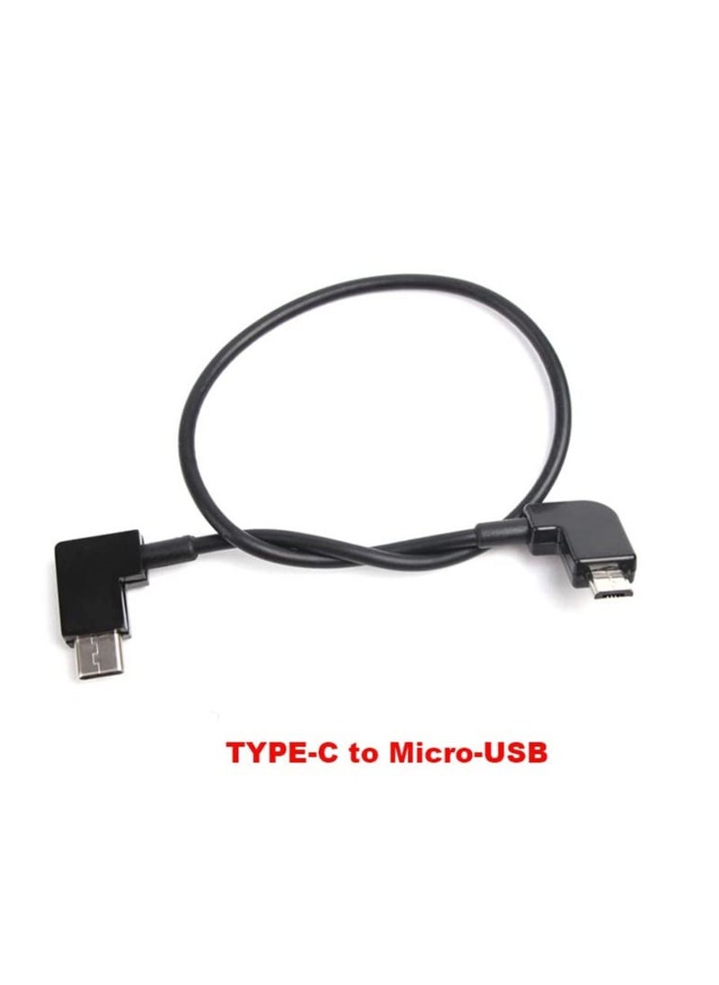 Generic - 30cm Compatible with DJI OSMO Pocket Connect Cable Type-C to Micro USB Conversion Data Line Gimbal Accessories - Image 1