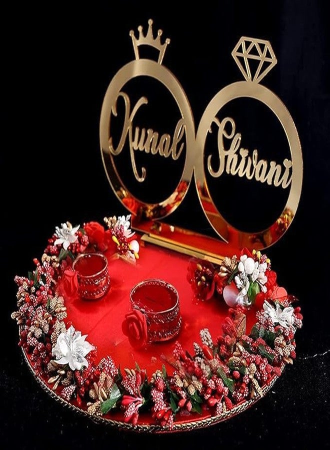 Wrh engagement ring platter, ring tray for engagement couple, ring plate - Image 2