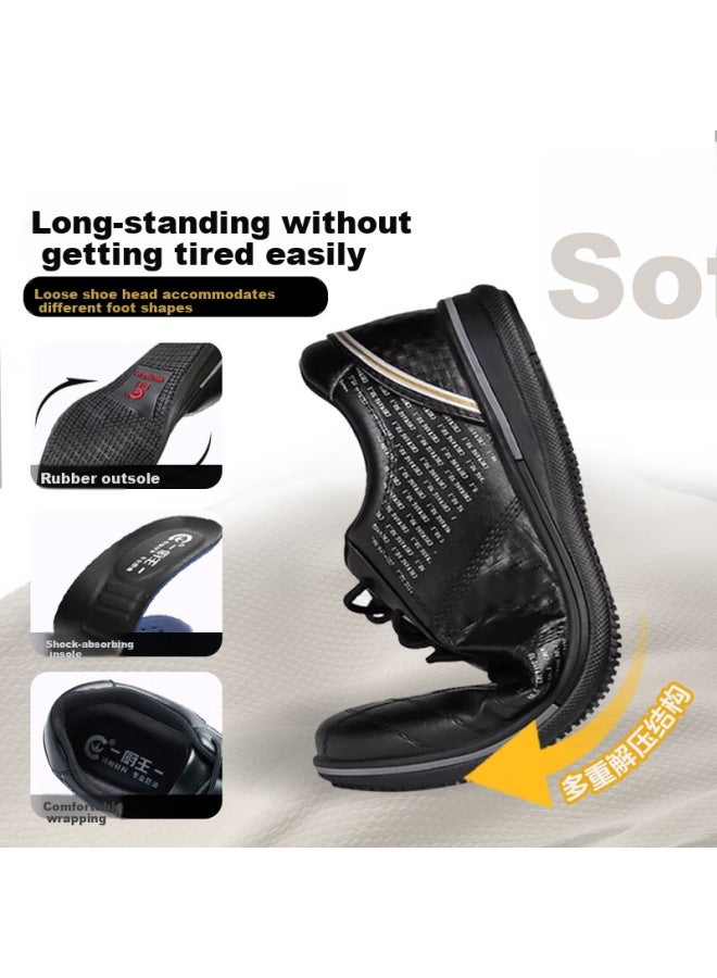 Kitchen King Chuwang Non-Slip Water-Resistant Chef Shoes, Casual Kitchen Hotel Work Shoes, All-Season Wear, Men'S Style 1807, Size 43 - Image 3