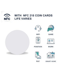 SYOSI 50pcs NFC 215 Cards, NTAG215 NFC Round Cards NFC 215 Card Tag Compatible with TagMo and Amiibo and NFC Enabled Mobile Phones and Devices  - Image 4