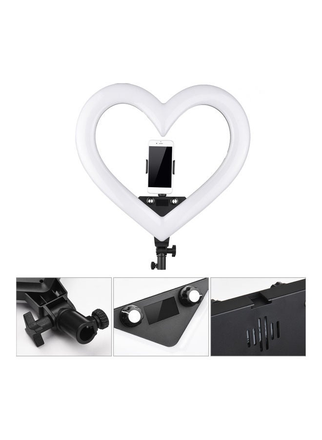 Loquat Heart-shaped Photography LED Video Light Black/White - Image 4