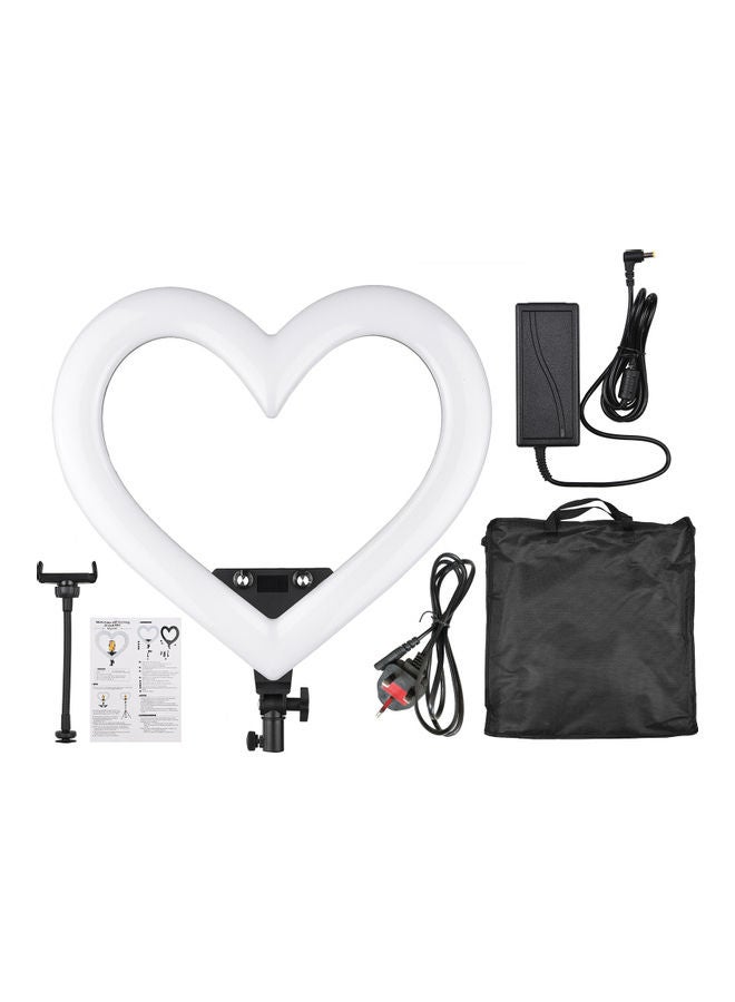 Loquat Heart-shaped Photography LED Video Light Black/White - Image 2