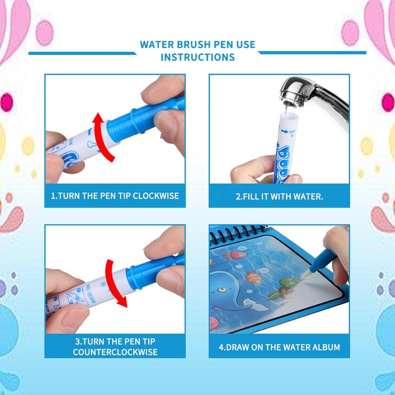 GLUN® ® Water Magic Book Random Theme C5 Pack of 3 - Image 5