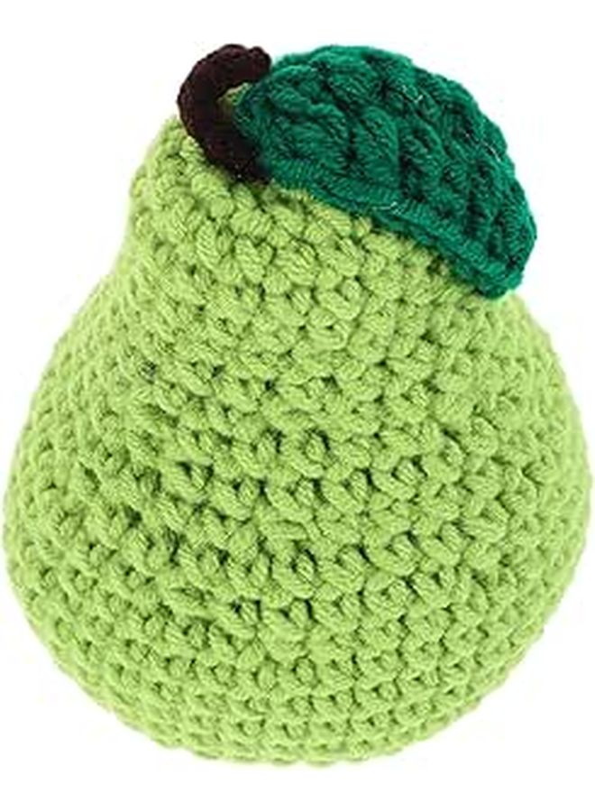 Sewroro Knitted Fruit Pear Decor Realistic Soft Yarn Photography Prop Creative Simulation Ornament for Home Kitchen Artistic Display - Image 1