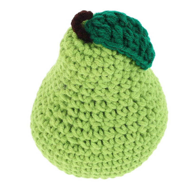 Sewroro Knitted Fruit Pear Decor Realistic Soft Yarn Photography Prop Creative Simulation Ornament for Home Kitchen Artistic Display - Image 2