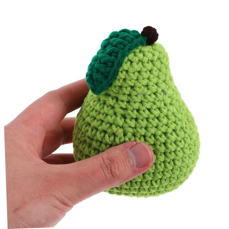 Sewroro Knitted Fruit Pear Decor Realistic Soft Yarn Photography Prop Creative Simulation Ornament for Home Kitchen Artistic Display - Image 5