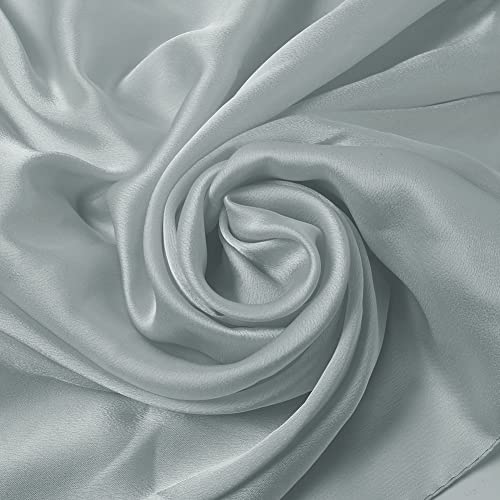 MLMW Silver Shawl Wraps for Women Evening Dresses Satin Formal Shawl Wraps Dressy Extra Long Wedding Party Bridal Shower Baby Shower Birthday - Image 3
