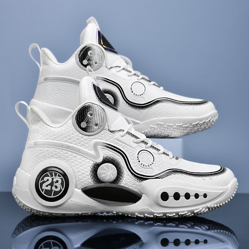 Autumn New Basketball Shoes Men'S Mesh Flying Woven Running Sneaker Youth Combat Boots High-Top Shoes Wear-Resistant Sneakers - Image 4