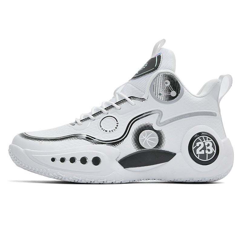 Autumn New Basketball Shoes Men'S Mesh Flying Woven Running Sneaker Youth Combat Boots High-Top Shoes Wear-Resistant Sneakers - Image 1