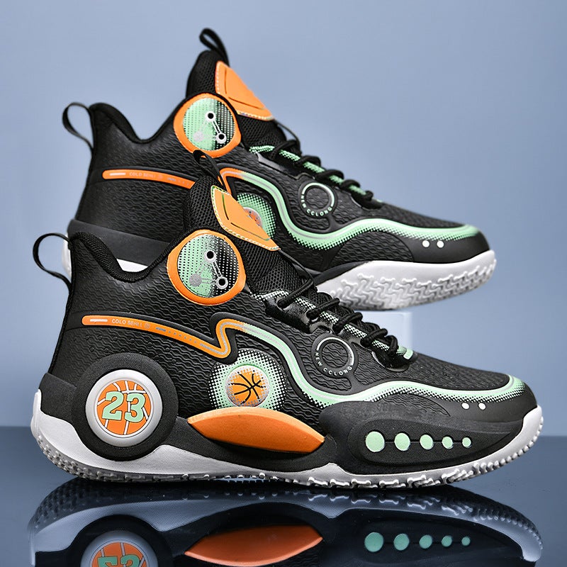Autumn New Basketball Shoes Men'S Mesh Flying Woven Running Sneaker Youth Combat Boots High-Top Shoes Wear-Resistant Sneakers - Image 5