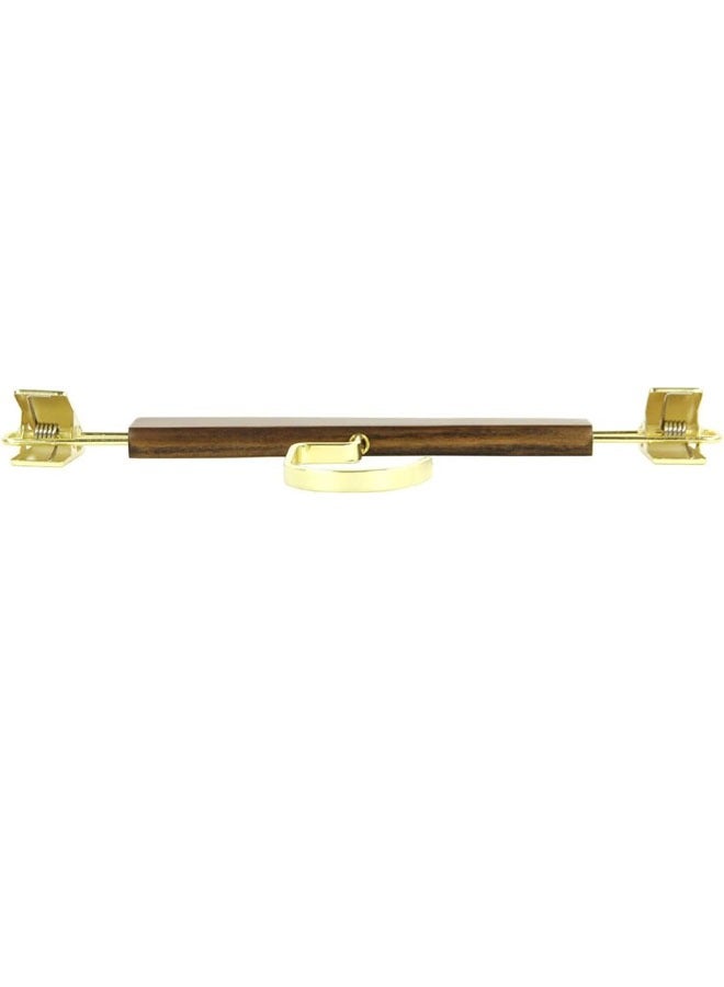 KLNAMAEAAN Pack of 5 Non-Slip Seamless Multi-Function Belt Clip Solid Wood Imitation Gold Hook Hanger  - Image 4