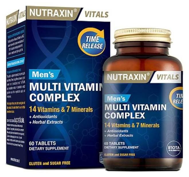 Nutraxin Men's Multivitamin Complex | Daily Support for Energy, Strength & Vitality – 60 Tablets - Image 1