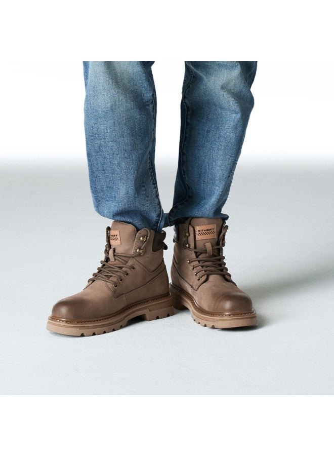 St&Sat Saturday Men's Boots Winter Retro Commuting Work Boots Big Yellow Boots Casual Boots Round Toe Ankle Boots - Image 4