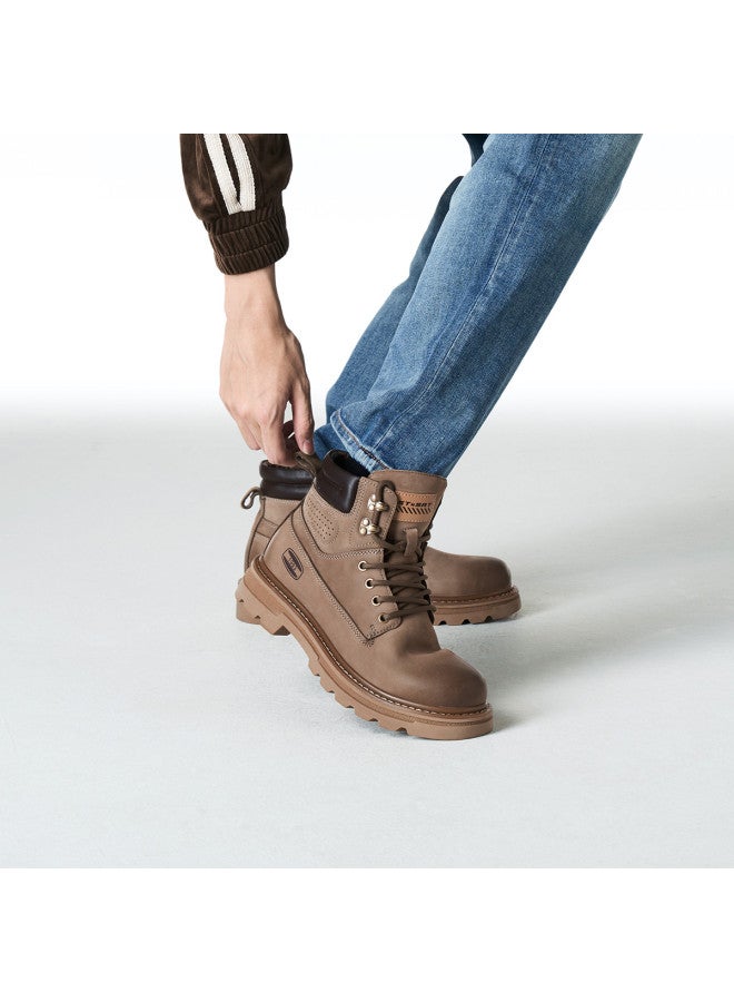 St&Sat Saturday Men's Boots Winter Retro Commuting Work Boots Big Yellow Boots Casual Boots Round Toe Ankle Boots - Image 5