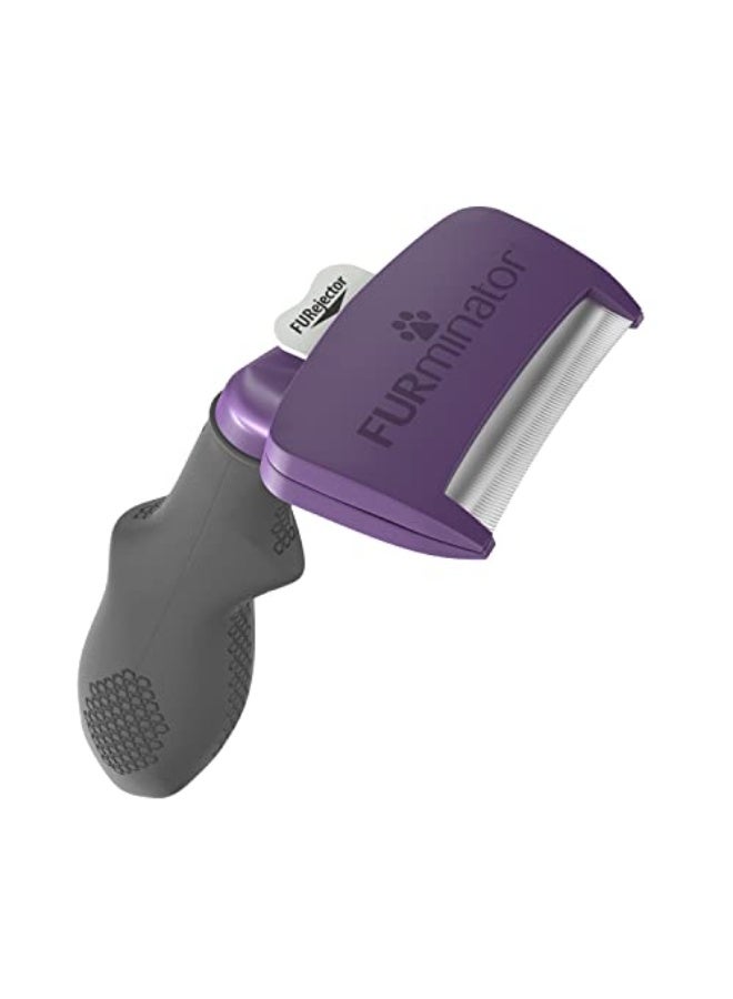 فورمينوتر أداة إزالة الشعر الزائد FURminator للقطط متوسطة/كبيرة ذات الشعر القصير أكثر من 4.5 كجم، باللون البنفسجي - Image 4