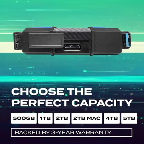 ADATA HD710 Pro - 2 TB External Hard Drive - Shockproof, Waterproof & Dustproof - Durable Storage - For Gamers, Students & Professionals - Mac, PC & Linux Compatible - Black - AHD710P-2TU31-CBK - Image 3