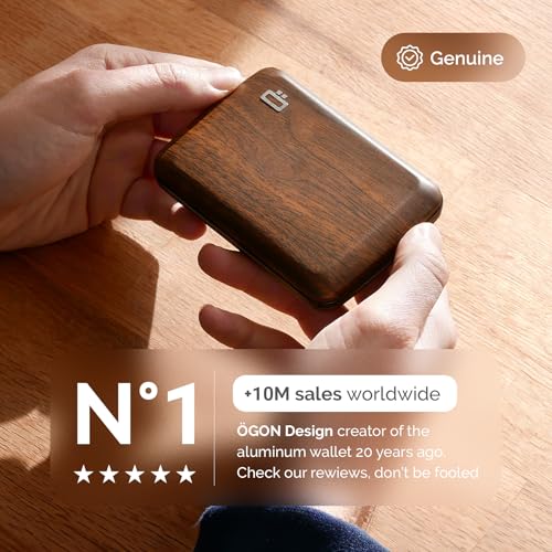 ÖGON -DESIGNS- Aluminum card holder with metal lock, RFID protection against fraud and demagnetization, compact wallet, Smart Case OSLO model - Image 3