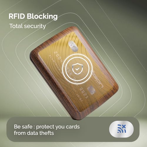 ÖGON -DESIGNS- Aluminum card holder with metal lock, RFID protection against fraud and demagnetization, compact wallet, Smart Case OSLO model - Image 5