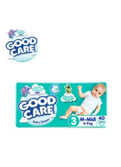 GOOD CARE Olive Oil Diaper Midi, Size 3, 4-9 Kg, 40 pcs Count- Twin  - Image 1