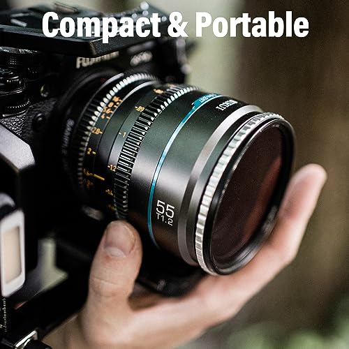SIRUI Night Walker S35 Manual Focus Cine Lens Set, 24mm, 35mm, 55mm, T1.2 Large Aperture Lens for E Mount Cameras, FX30, ZVE-10, A6500, A6600 (MS-3SEG, Metal Gray) - Image 5