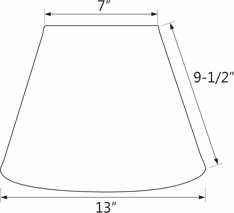 Aspen Creative 32190 Transitional Empire Shape Spider Construction Lamp Shade, Off White, 7" Top x 13" Bottom x 9-1/2" Slant Height - Image 5