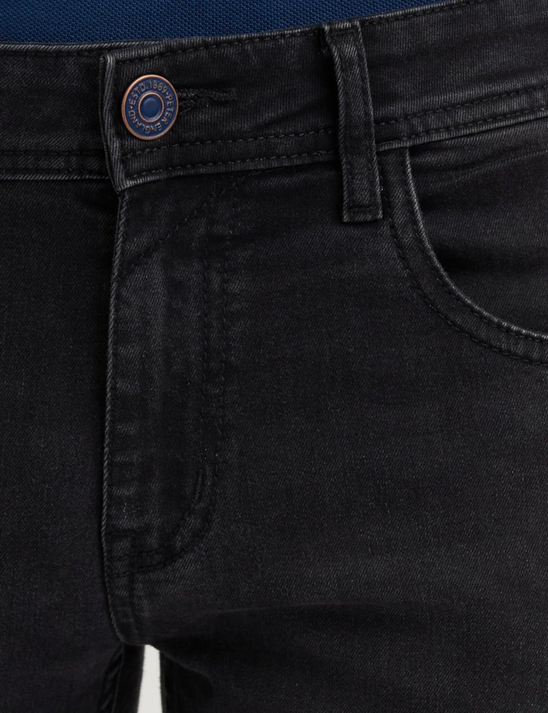 Peter England Men's Premium Skinny Fit Stretchable Jeans Black - Image 5