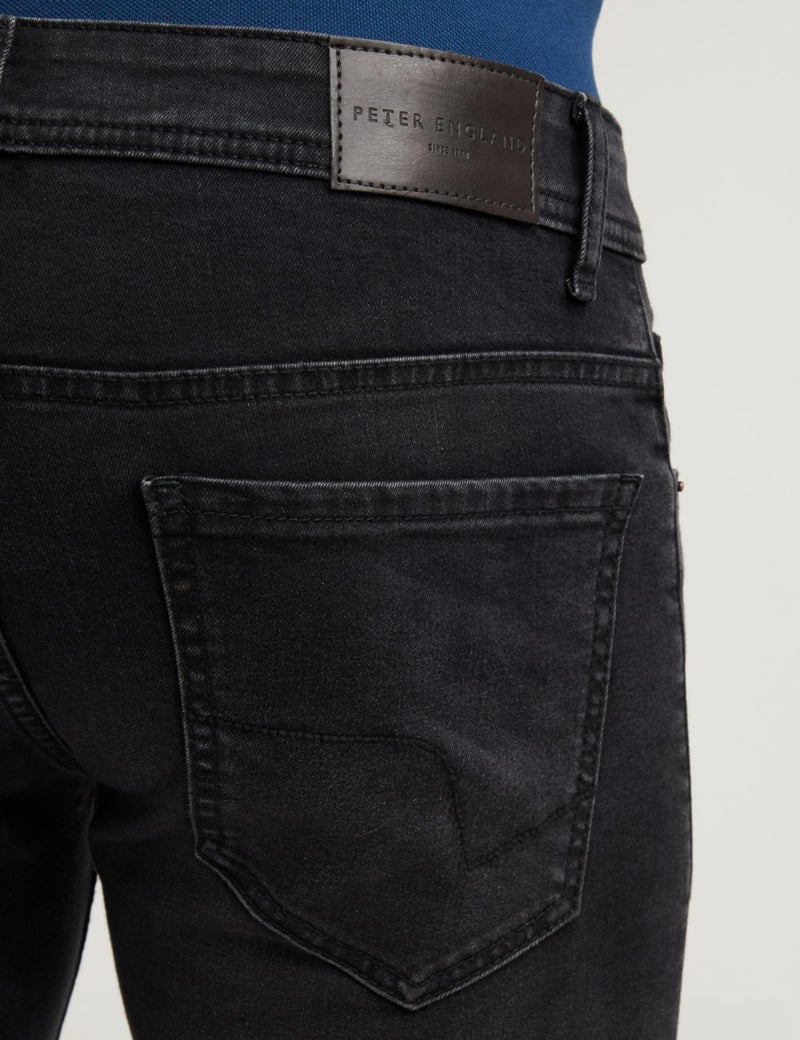 Peter England Men's Premium Skinny Fit Stretchable Jeans Black - Image 4