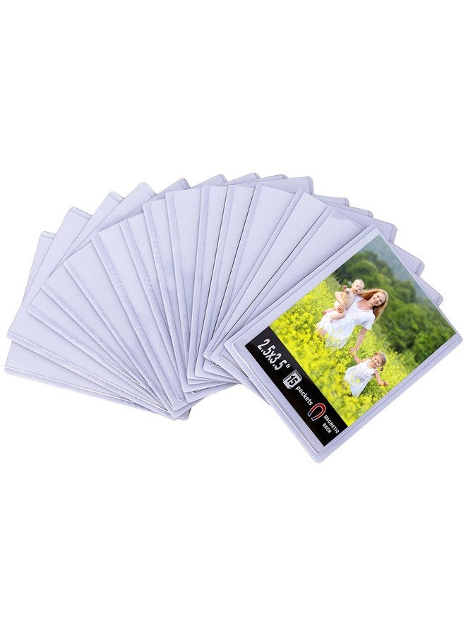 Sooyee Magnetic Picture Frame,Magnetic Frame 2.5X3.5,Photo Magnets For Refrigerator,White,15 Pack - Image 1