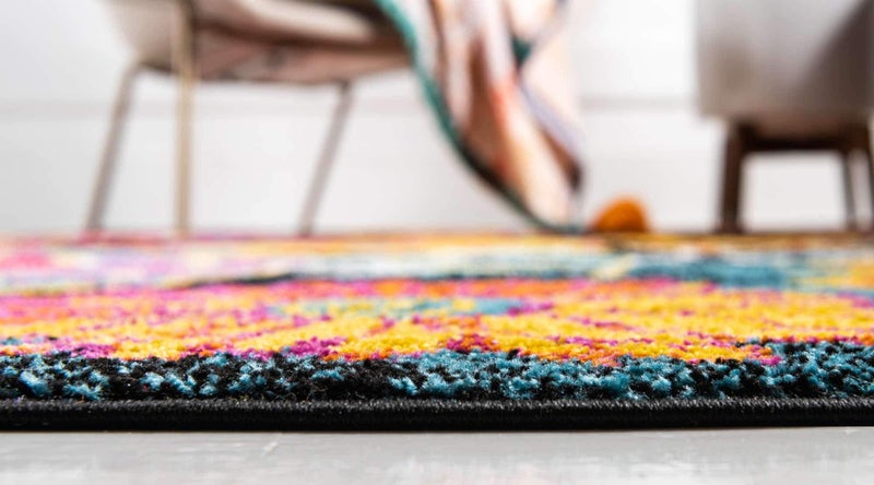 Unique Loom Lyon Collection Area Rug - Kennedy (3' 3" x 5' 3" Rectangle, Black/ Green) - Image 4
